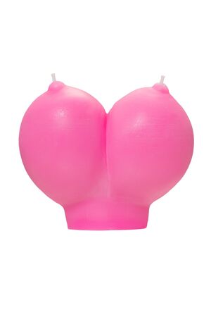 Розовая свеча «Сиськи» - 150 гр.